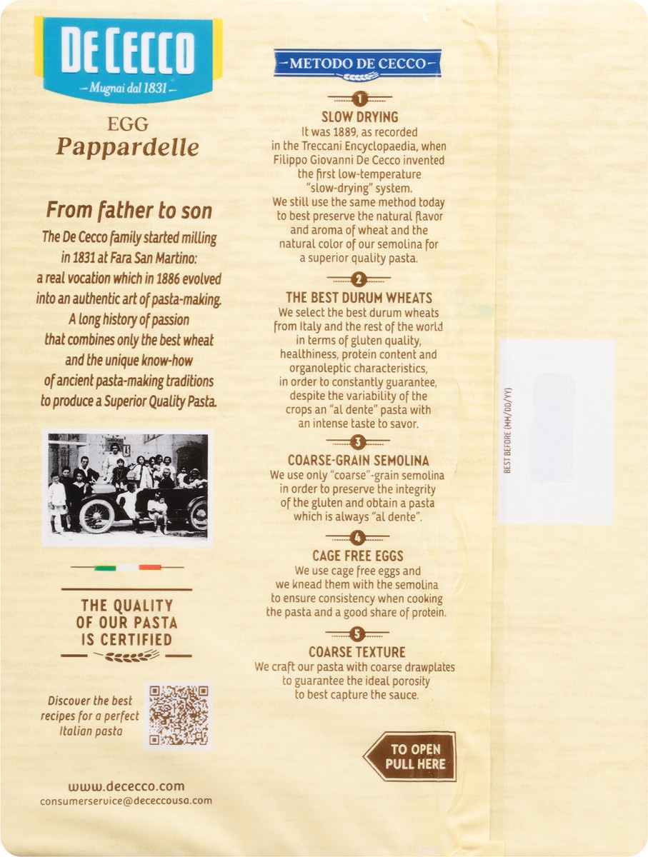 slide 3 of 13, De Cecco Pasta Pappardelle Egg - 8.8 Oz, 8.8 oz