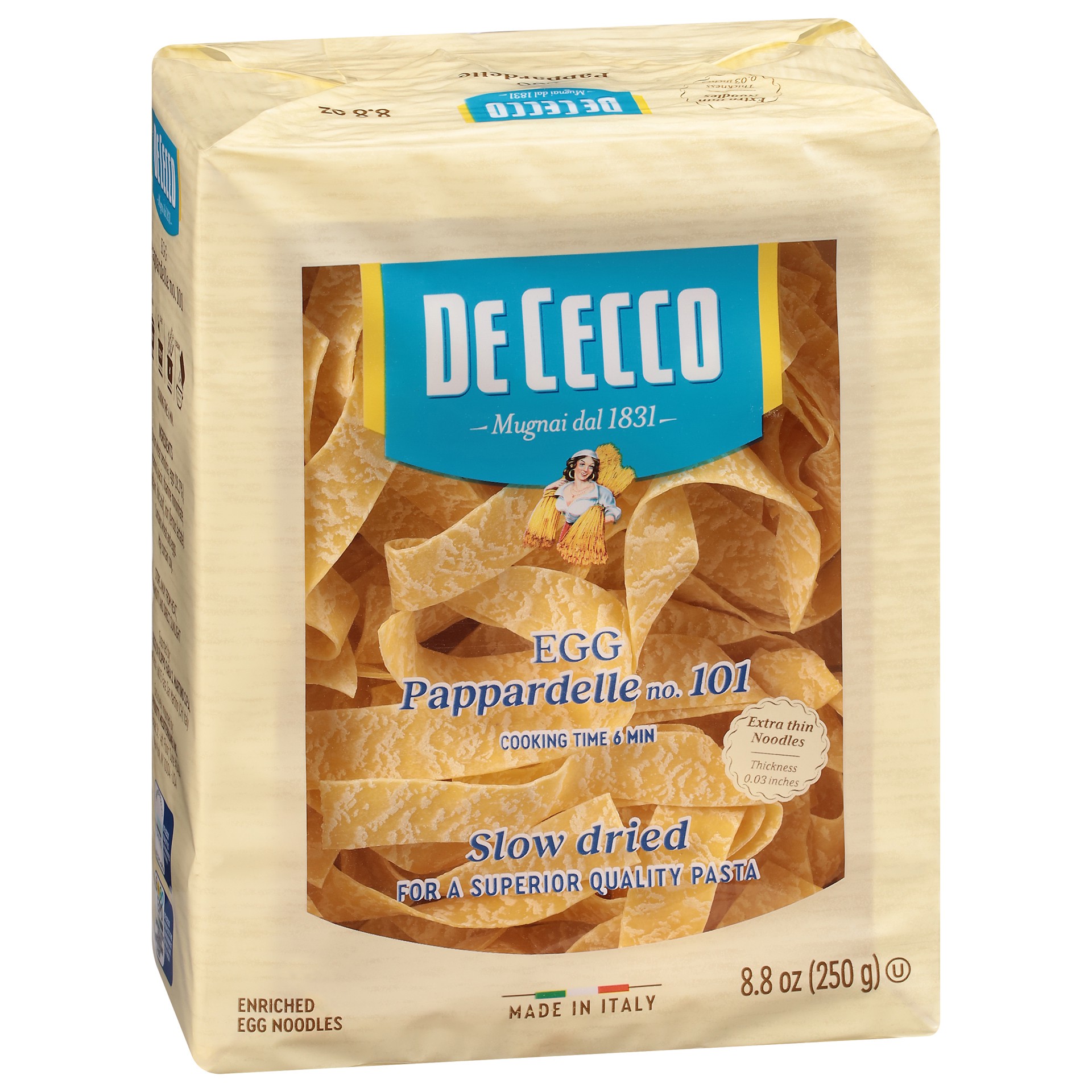 slide 9 of 13, De Cecco Pasta Pappardelle Egg - 8.8 Oz, 8.8 oz