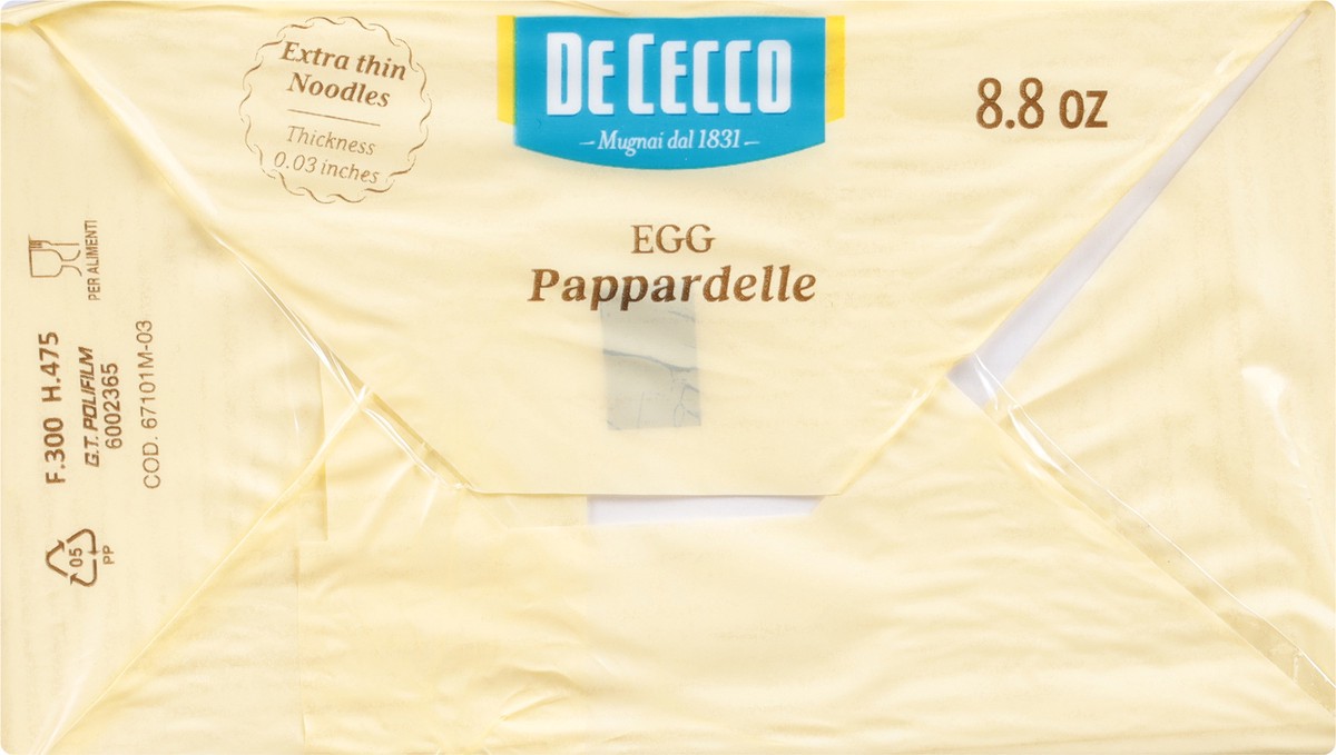 slide 11 of 13, De Cecco Pasta Pappardelle Egg - 8.8 Oz, 8.8 oz