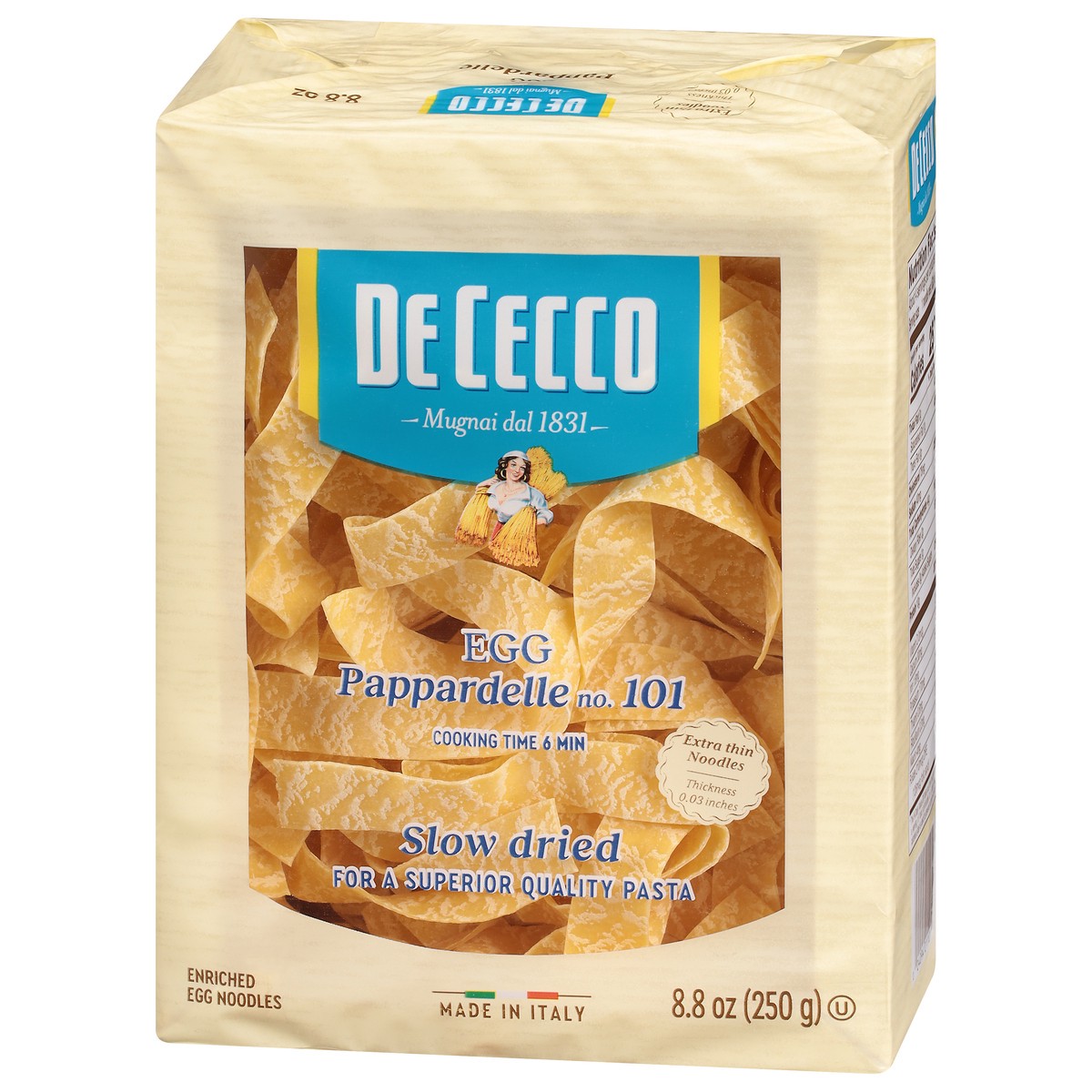 slide 10 of 13, De Cecco Pasta Pappardelle Egg - 8.8 Oz, 8.8 oz