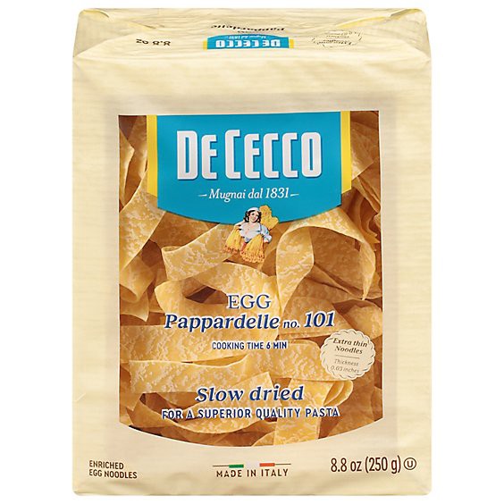 slide 1 of 1, De Cecco Pasta Pappardelle Egg - 8.8 Oz, 8.8 oz