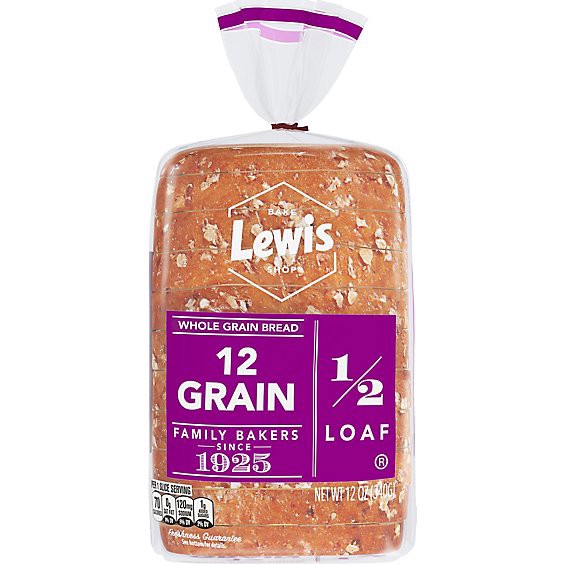 slide 1 of 1, Lewis Half Loaf 12 Grain Bread - 12 Oz, 12 oz