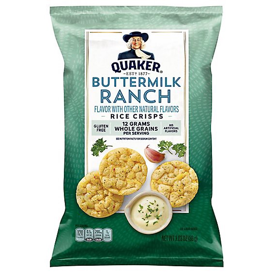 slide 1 of 4, Popped Rice Crisps Gluten Free Buttermilk Ranch - 3.03 Oz, 3.03 oz