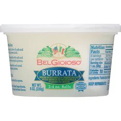 Belgioioso Burrata Cheese Filled With Mozzarella And Cream - 8 Oz