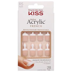 Kiss Salon Acrylic French - Power Play - 28 Count