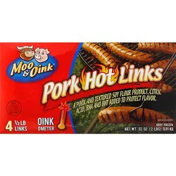 Moo & Oink Hot Pork Links - 2 Lb