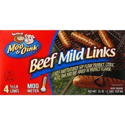 Moo & Oink Mild Beef Links - 2 Lb