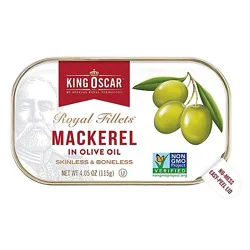 King Oscar Wild Caught Skinless & Boneless Mackerel In Olive Oil - 4.05 Oz