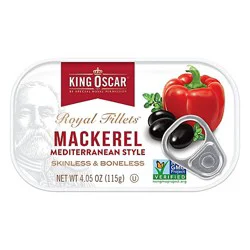 King Oscar Mediterranean Style Wild Caught Skinless & Boneless Mackerel - 4.05 Oz
