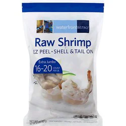 Waterfront Bistro Frozen Raw Shell On Tail On Extra Jumbo Shrimp 16-20 Ct - 2 Lb