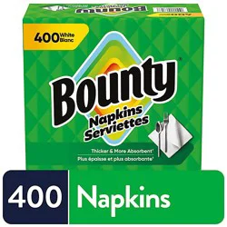 Bounty Paper Napkins White - 400 Count
