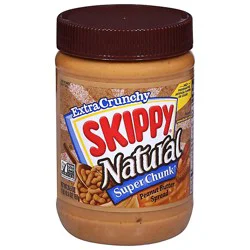 Skippy Natural Extra Crunchy Peanut Butter Spread - 26.5 Oz