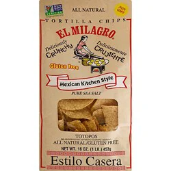 El Milagro Totopos Thick Salted Chips 16 Oz - 16 Oz