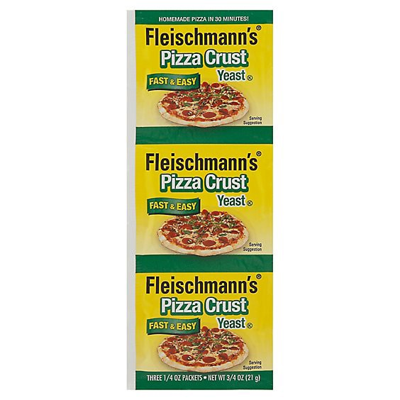 slide 1 of 12, Fleischmanns Pizza Crust - 0.75 Oz, 3 ct; 0.25o