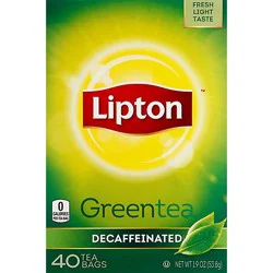 Lipton Green Tea Decaf - 40 Count