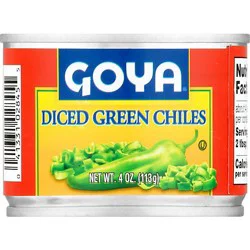 Goya Fire Roasted Diced Green Chiles, 4 Oz - 4 Oz