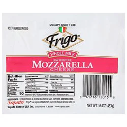 Frigo Cheese Mozzarella Low Moisture Whole Milk - 16 Oz