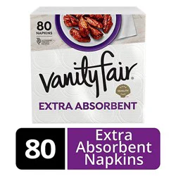 Vanity Fair Extra Absorbent Paper Napkins - 80 Count