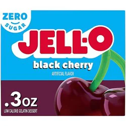 Jell-O Black Cherry Artificially Flavored Zero Sugar Low Calorie Gelatin Dessert Mix - 0.3 Oz