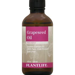 Plantlife Carrier Oil Grape Seed Oil - Organic, 4 Fz - 4 Fl. Oz.