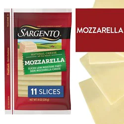 Sargento Sliced Mozzarella Natural Cheese 11 Slices - 8 Oz
