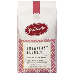 Papanicholas Breakfast Blend Whole Bean Coffee - 28 Oz