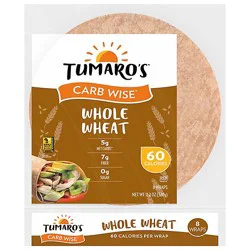 Tumaros Wrap Low Carb Whl Wht - 8count