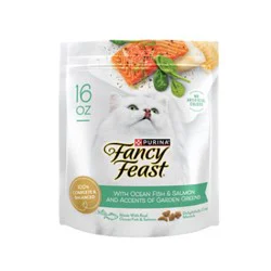 Fancy Feast Ocean Fish And Salmon And Accents Of Garden Greens Cat Dry Food - 16 Oz