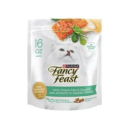 Fancy Feast Ocean Fish And Salmon And Accents Of Garden Greens Cat Dry Food - 16 Oz