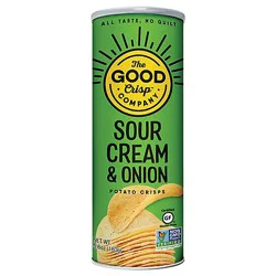 The Good Crisp Company Sour Cream And Onion Potato Crisps, 6 Oz - 6 Oz