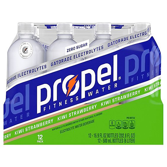 slide 1 of 6, Propel Kiwi Strawberry Workout Water With Vitamins - 12-16.9fl. Oz., 12 ct; 16.9 fl oz
