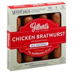 Gilberts Chicken Bratwurst - 10 Oz