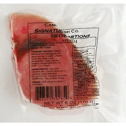 Cannon Fish Co. Swordfish Steak Frozen - 6 Oz