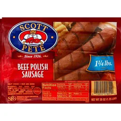 Scott Petersen Beef Polish Sausage - 20 Oz
