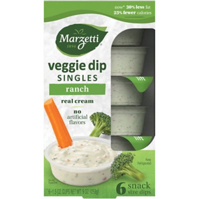 slide 1 of 1, Marzetti Veggie Dip Ranch - 9 Oz, 6 ct; 1.5 oz