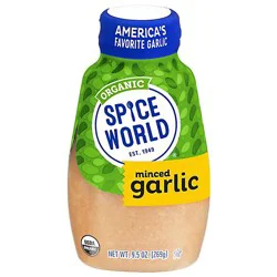 Spice World Garlic Minced Squeeze Organic - 9.5 Oz