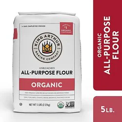 King Arthur Organic Non-Gmo Project Verified 100% No Preservatives Unbleached All-Purpose Flour - 5 Lb