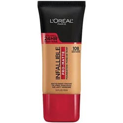 L'oreal Paris Infallible Pro-Matte Blendable Foundation Oil Free 108 Caramel Beige - 1 Fl. Oz.