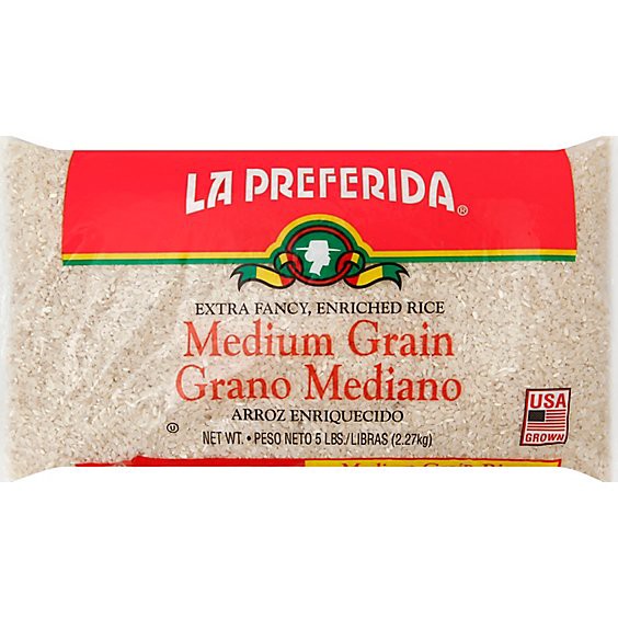 slide 1 of 5, La Preferida Rice Grain Medium - 5 Lb, 5 lb