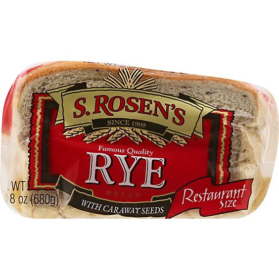 slide 1 of 1, S.rosens Seeded Rye Bread - 24 Oz, 24 oz