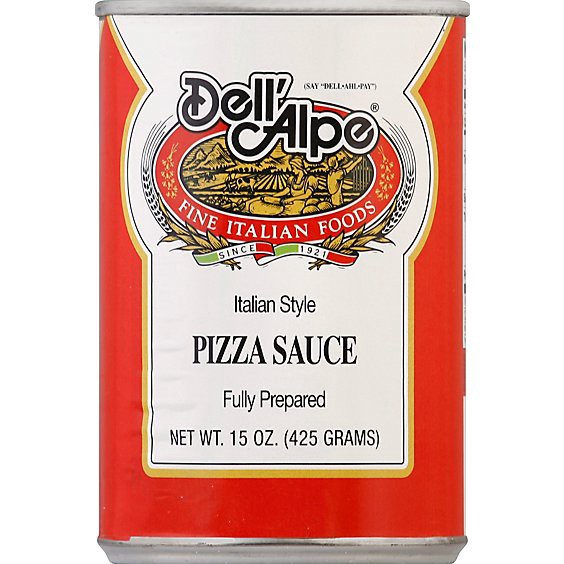 slide 1 of 1, Dell Alpe Domestic Pizza Sauce - 15 Oz, 15 oz