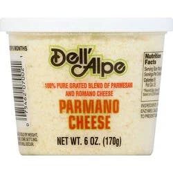 Dell Alpe Grated Parmesan Romano Cheese - 6 Oz