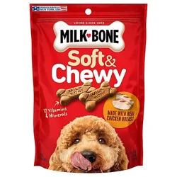 Milk-Bone Dog Snacks Soft & Chewy Chicken Recipe Pouch - 5.6 Oz