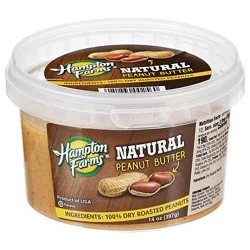 Hampton Natural Peanut Butter - 14 Oz
