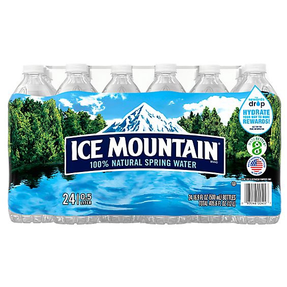 slide 1 of 1, Ice Mountain Spring Water - 28-16.9fz, 28 ct; 16.9