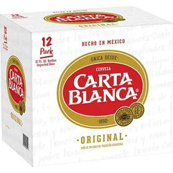 Carta Blanca Mexican Lager Beer Bottles - 12-12 Fl. Oz.