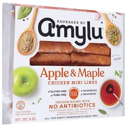 Sausages By Amylu Antibiotic Free Apple Maple Chicken Sausages - 9 Oz.