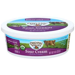Organic Valley Full Fat Sour Cream - 8 Oz