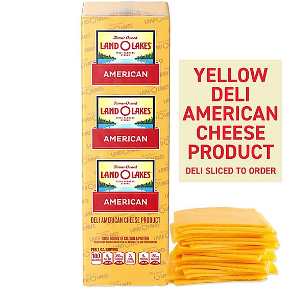 slide 1 of 1, Land O Lakes Pre-Sliced American Cheese - 0.50 Lb, per lb