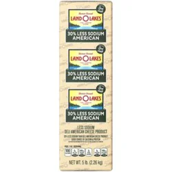 Land O'lakes White American 30% Less Sodium Cheese